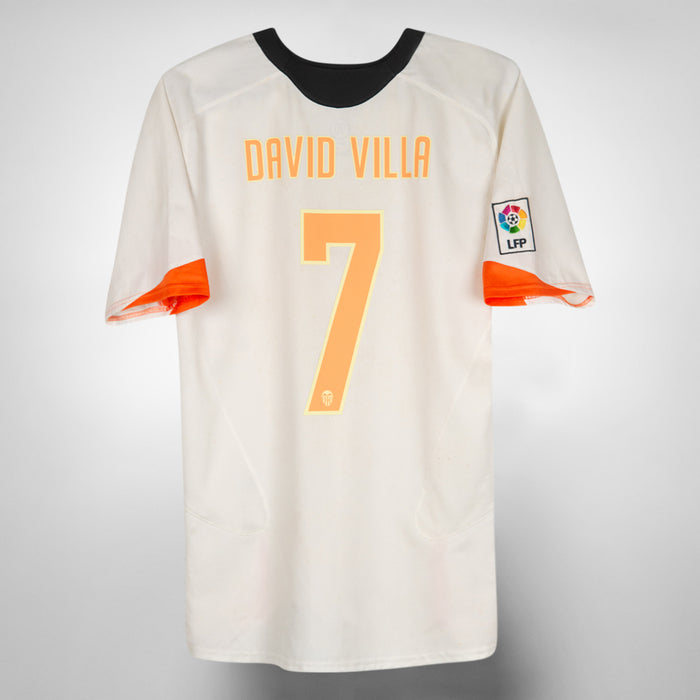 2005-2006 Valencia CF Nike Home Shirt #7 David Villa