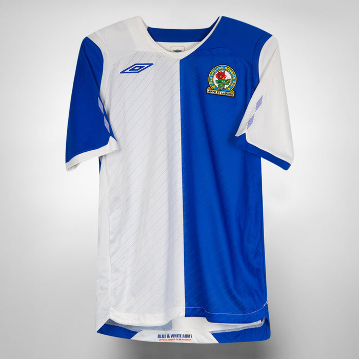 2008-2009 Blackburn Rovers Umbro Home Shirt #12 Morten Gamst Pedersen