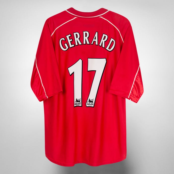 2000-2002 Liverpool Reebok Home Shirt #17 Steven Gerrard