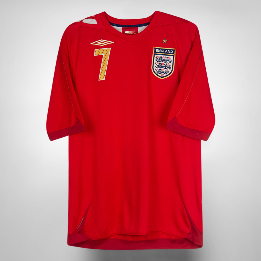 2006-2008 England Umbro Away Shirt #7 David Beckham