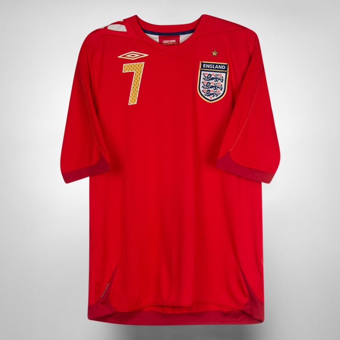 2006-2008 England Umbro Away Shirt #7 David Beckham