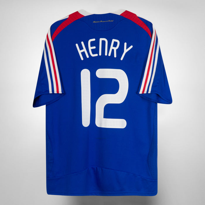 2008-2009 France Adidas Home Shirt #12 Theirry Henry