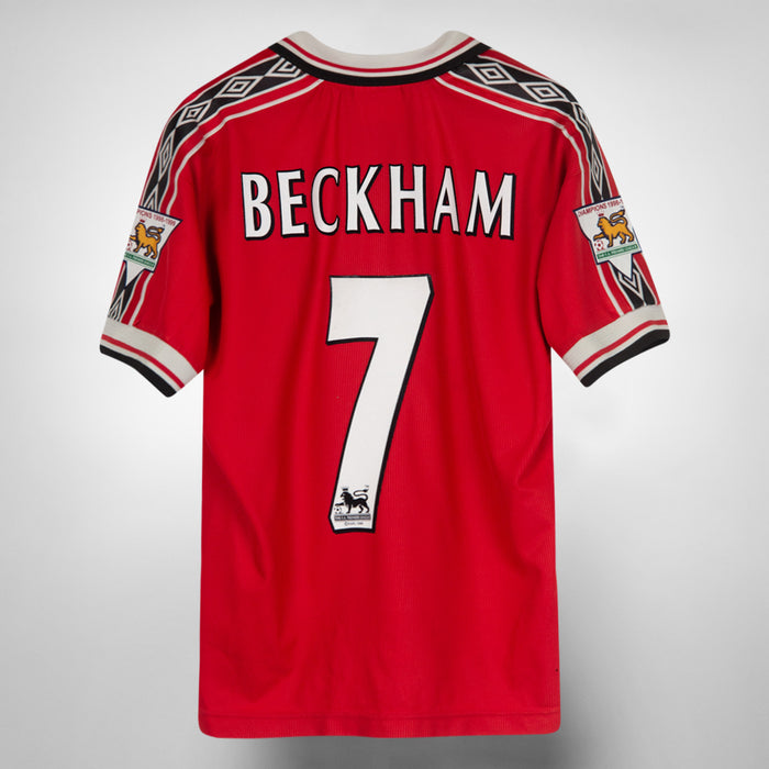 1998-1999 Manchester United Umbro Home Shirt #7 David Beckham