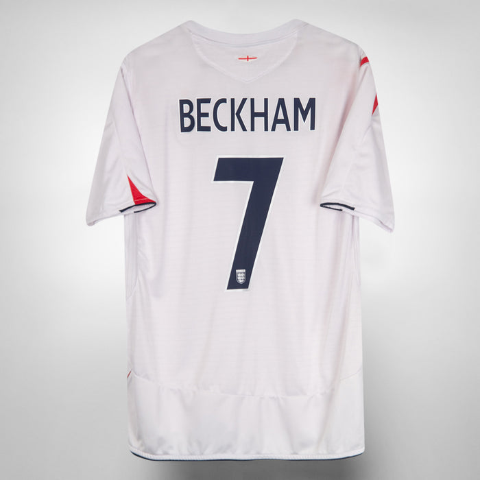 2005-2007 England Umbro Home Shirt #7 David Beckham