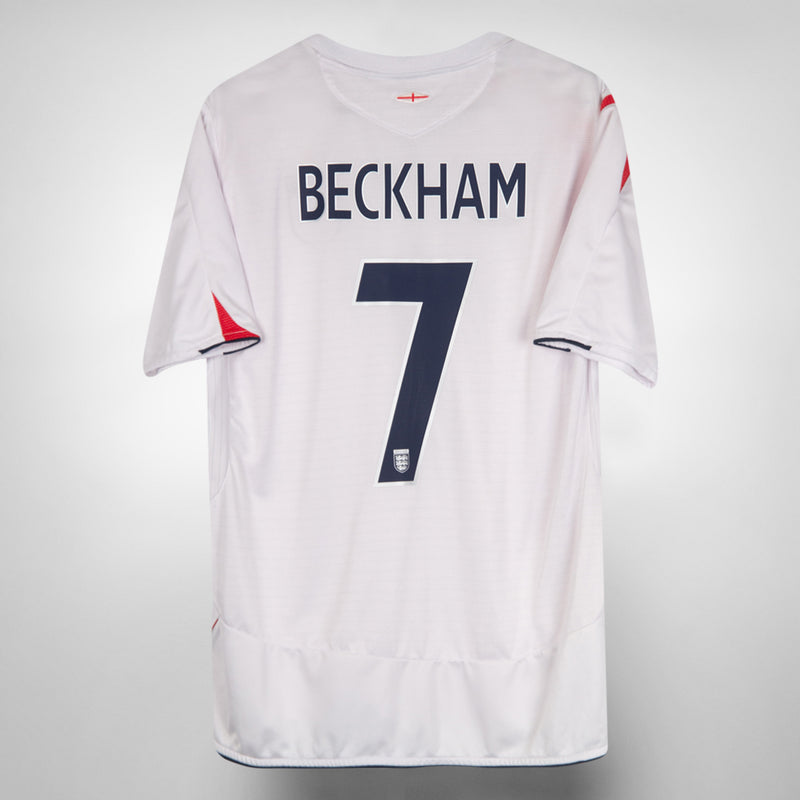 2005-2007 England Umbro Home Shirt #7 David Beckham