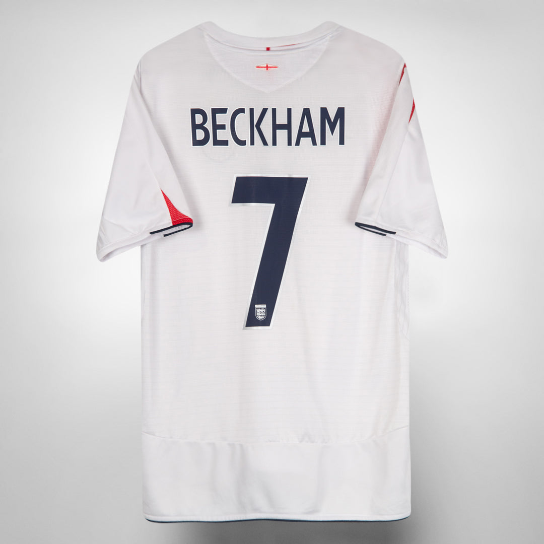 2005-2007 England Umbro Home Shirt #7 David Beckham