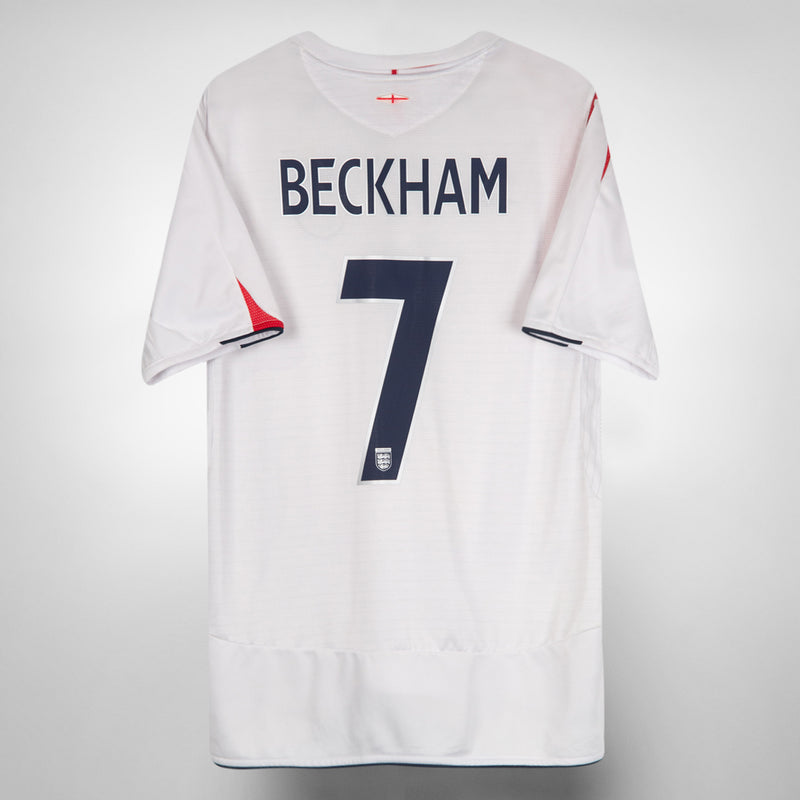2005-2007 England Umbro Home Shirt #7 David Beckham