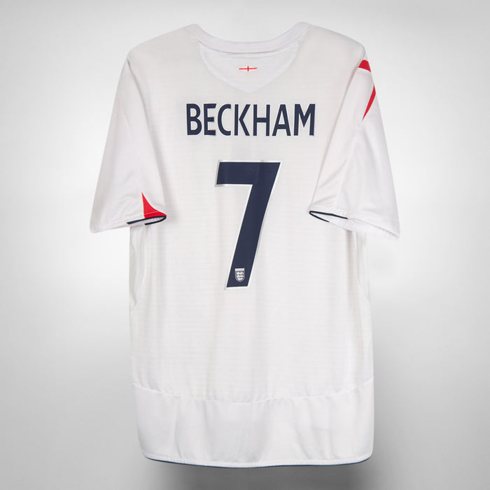 2005-2007 England Umbro Home Shirt #7 David Beckham