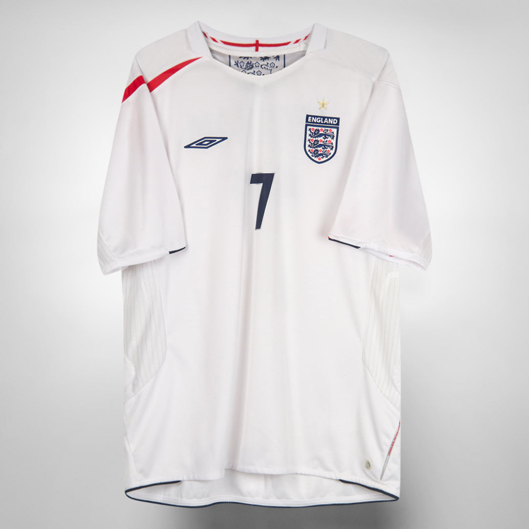2005-2007 England Umbro Home Shirt #7 David Beckham