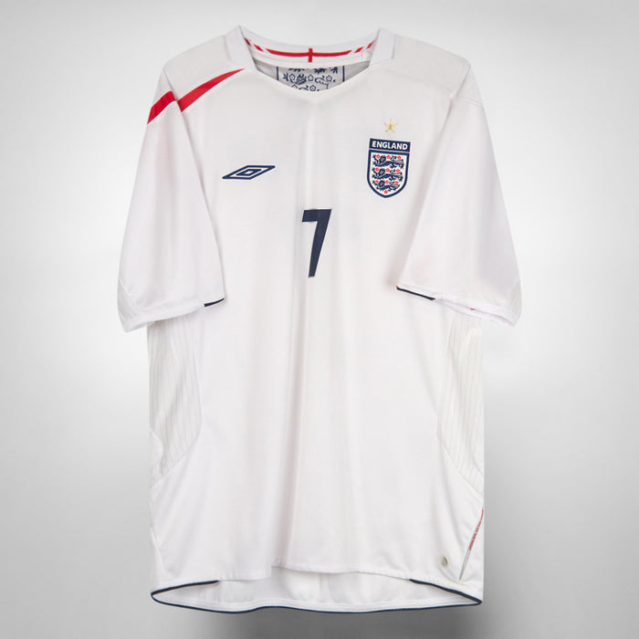 2005-2007 England Umbro Home Shirt #7 David Beckham