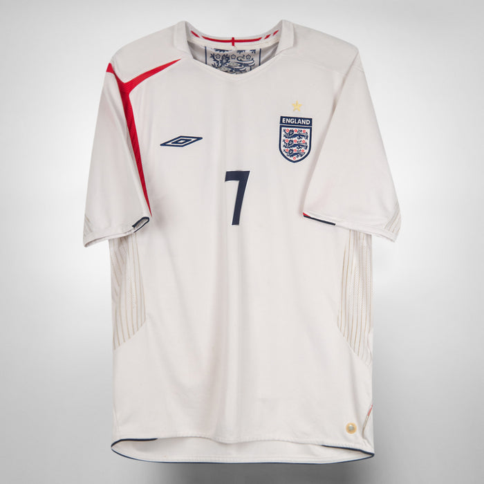 2005-2007 England Umbro Home Shirt #7 David Beckham