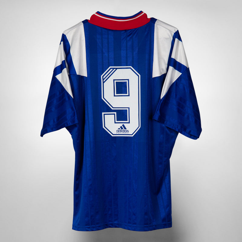 1992-1994 Glasgow Rangers Adidas Home Shirt #9 Ally McCoist - Marketplace