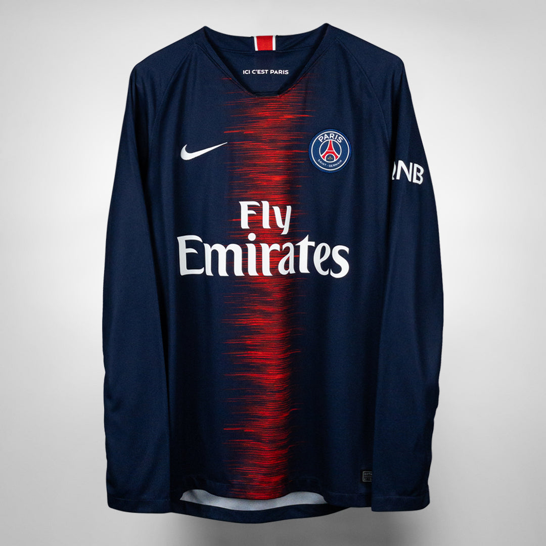 2018 2019 PSG Paris Saint Germain Nike Home Shirt 7 Kylian Mbappe Classic Football Shirts Vintage Football Shirts Rare Soccer Shirts Worldwide Delivery 90 s Football Shirts Manchester United