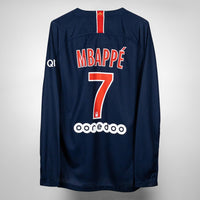 2018-2019 PSG Paris Saint-Germain Nike Home Shirt #7 Kylian Mbappé