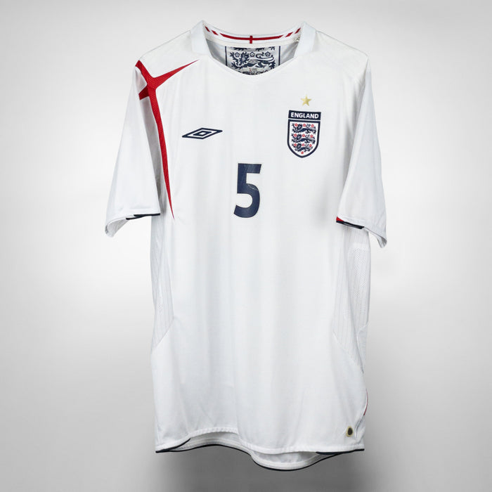 2005-2007 England Umbro Home Shirt #5 Rio Ferdinand (XL)