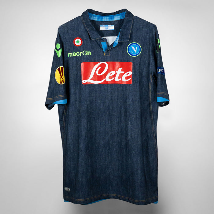 2014-2015 Napoli Macron Away Shirt #17 Hamsik