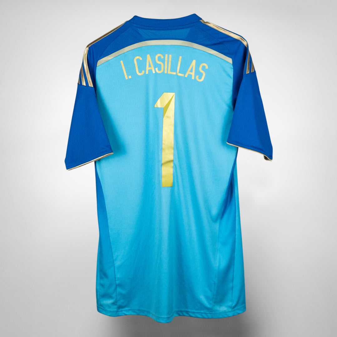2014-2015 Spain Adidas Goalkeeper #1 Iker Casilias