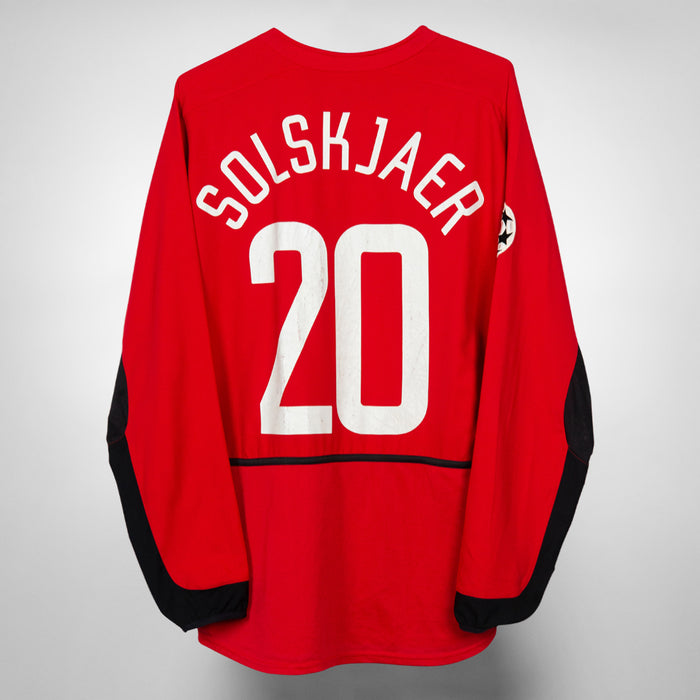 2002-2004 Manchester United Nike UCL Home Shirt #20 Ole Gunnar Solskjaer