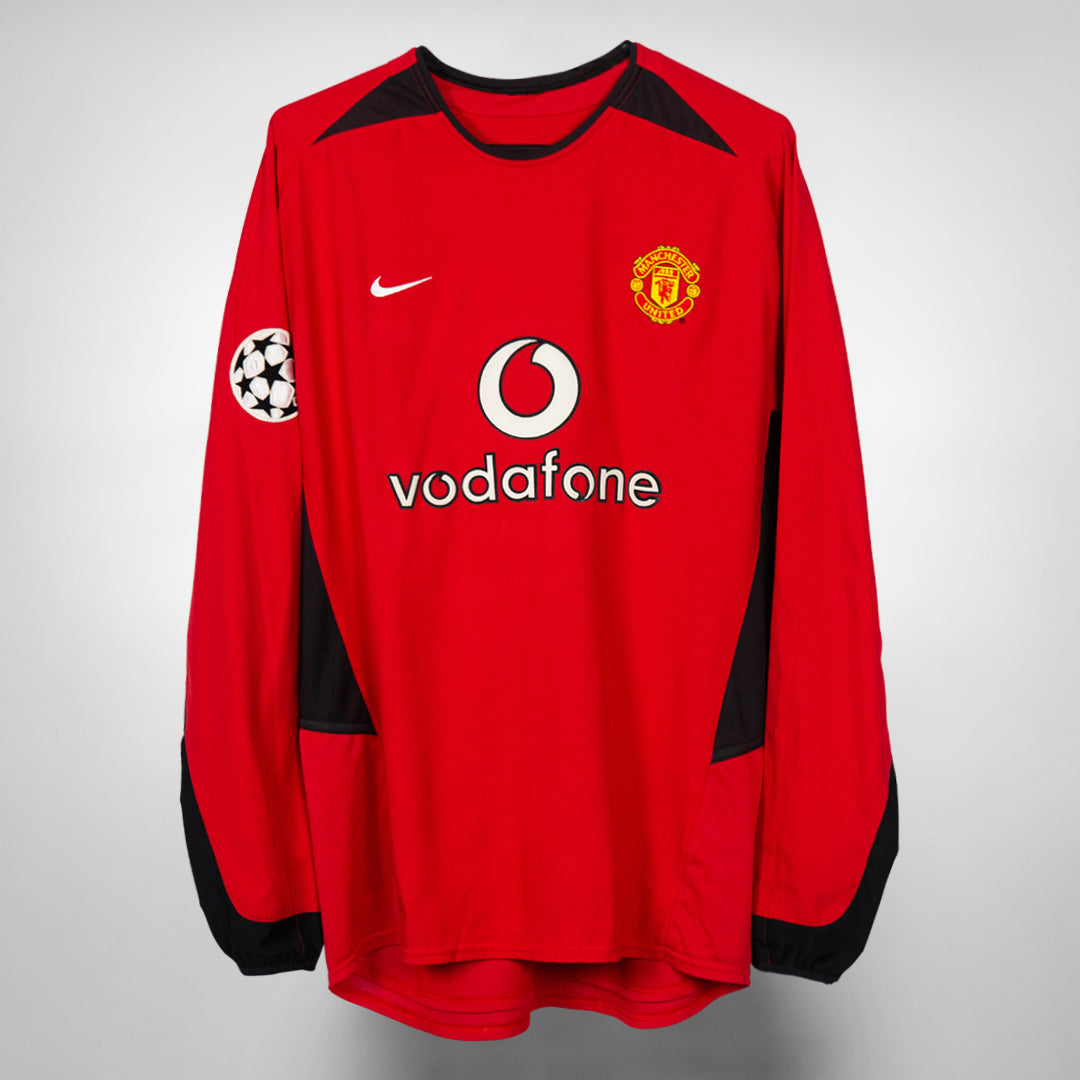 2002-2004 Manchester United Nike UCL Home Shirt #20 Ole Gunnar Solskjaer