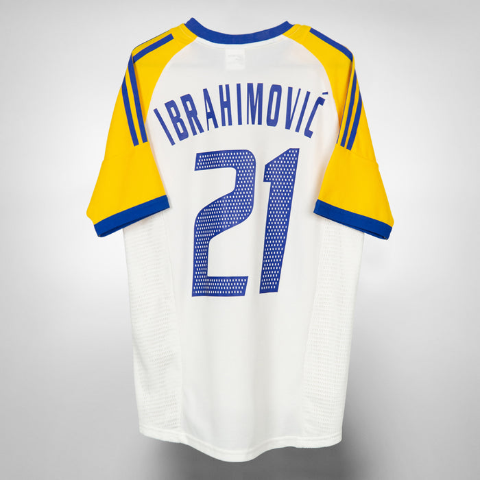 2001-2003 Sweden Adidas Away Shirt #21 Zlatan Ibrahimovic