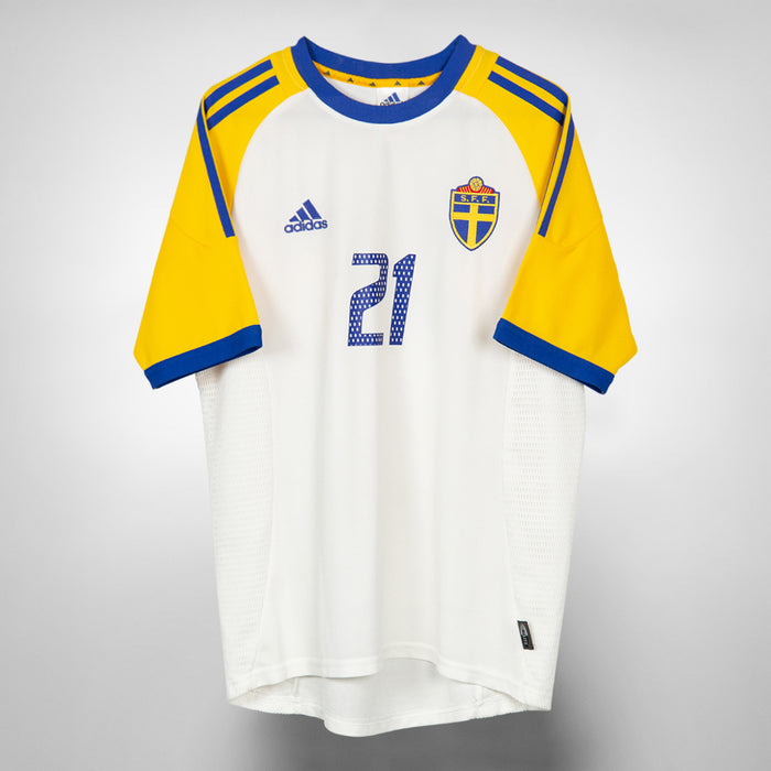 2001-2003 Sweden Adidas Away Shirt #21 Zlatan Ibrahimovic