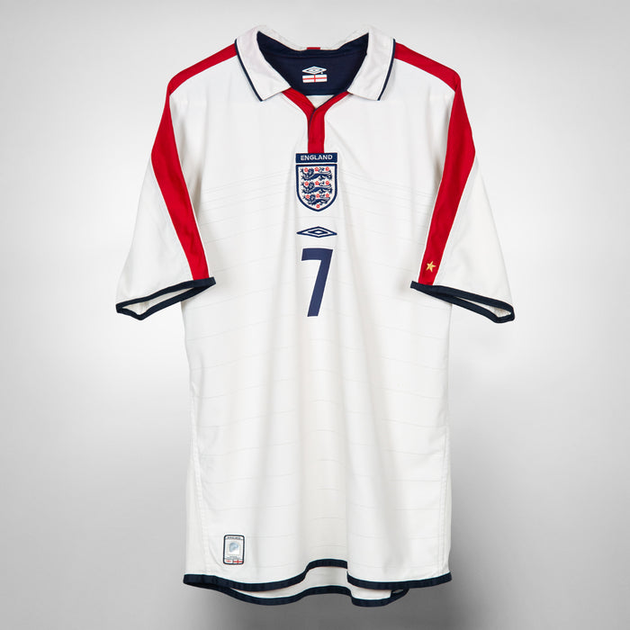 2003-2005 England Umbro Home Shirt #7 David Beckham