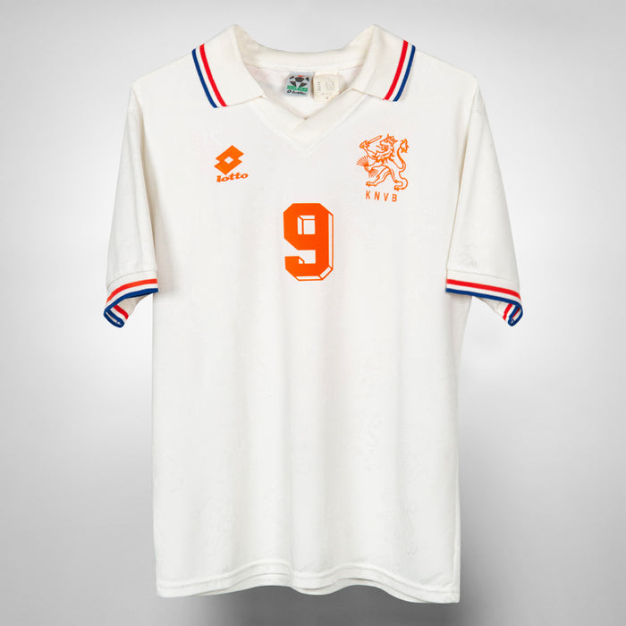 1992-1994 Netherlands Lotto Player Spec Away Shirt #9 Marco Van Basten