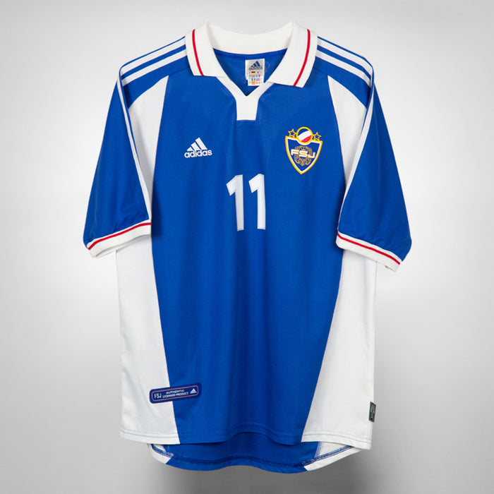 2000-2001 Yugoslavia Adidas Home Shirt #11 Sinisa Mihaljovic