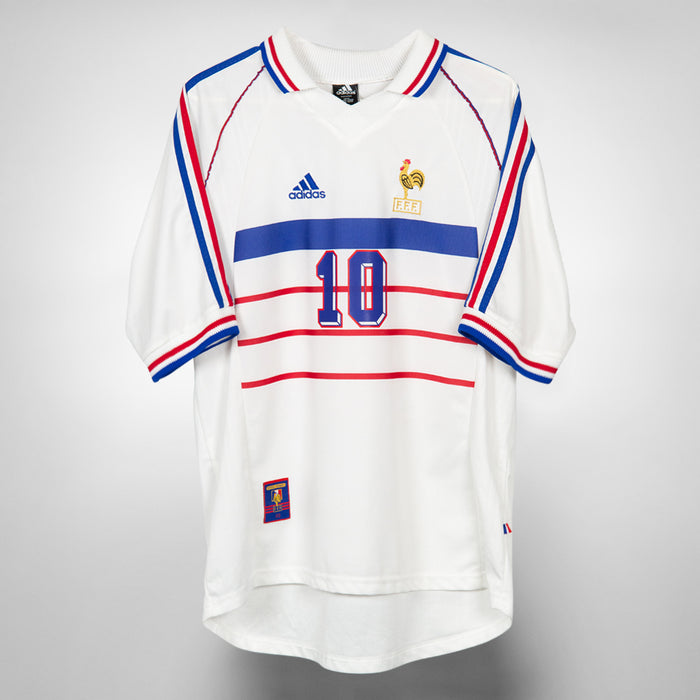 1998-2000 France Adidas Away Shirt #10 Zinedine Zidane