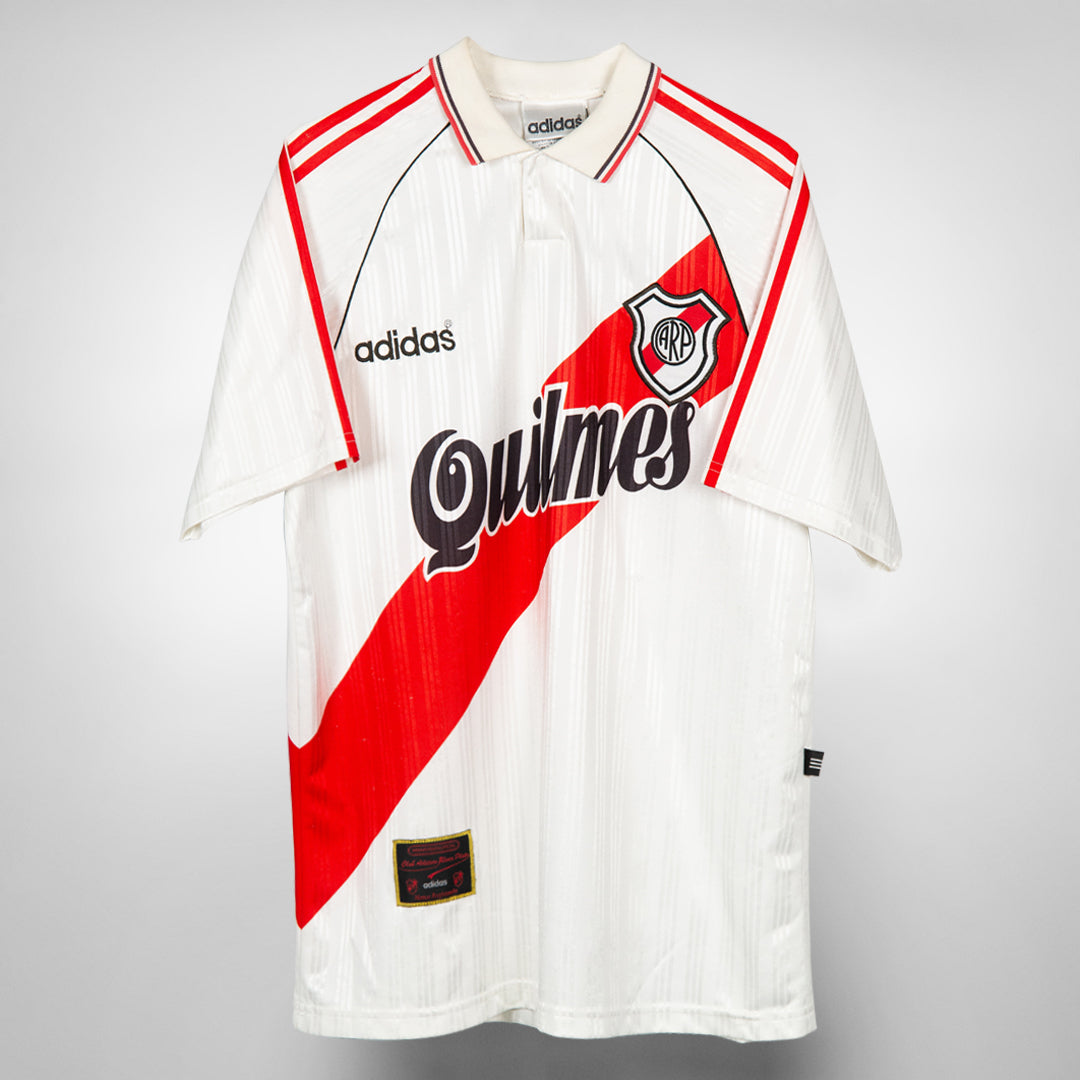 1995 1996 River Plate Adidas Home Shirt Classic Football Shirts Vintage Football Shirts Rare Soccer Shirts Worldwide Delivery 90 s Football Shirts Manchester United Arsenal Juventus Barcelona Bayern