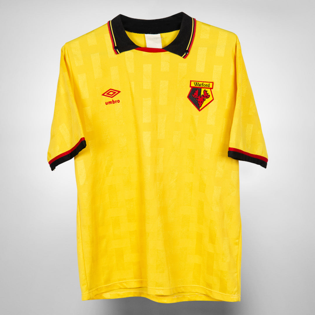 1989-1991 Watford Umbro Home Shirt