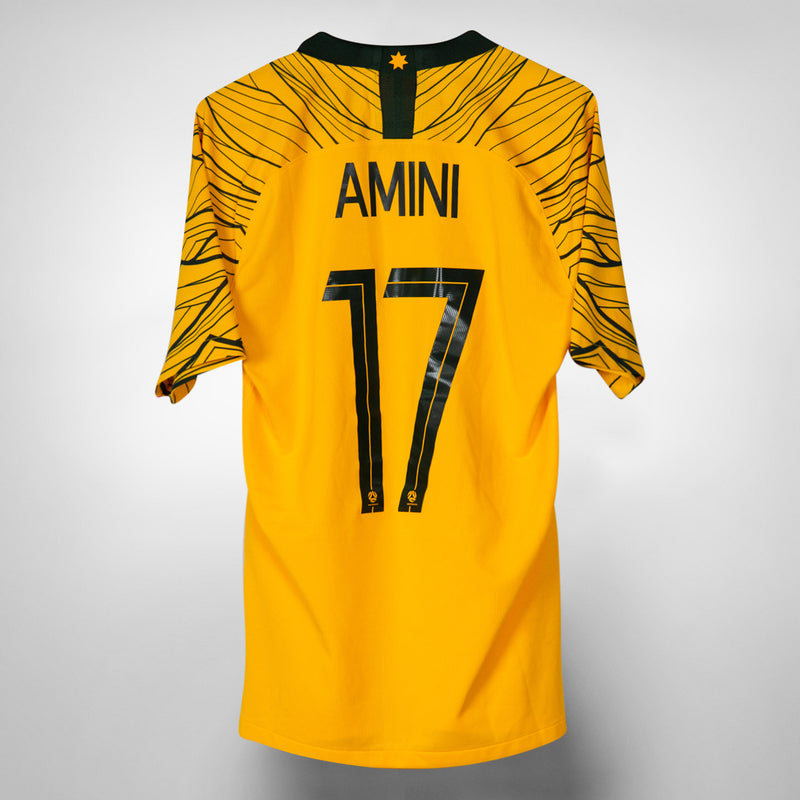 2019 Australia Socceroos Nike Asian Cup Player Issue Home Shirt #17 Mustafa Amini - Marketplace