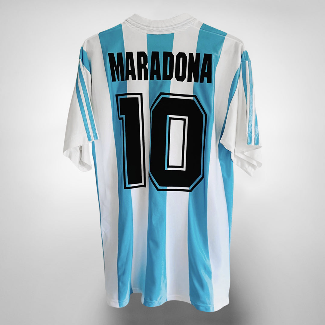 1994 Argentina Adidas Home Shirt #10 Diego Maradona - Marketplace