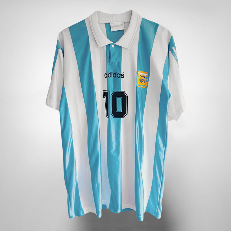 1994 Argentina Adidas Home Shirt #10 Diego Maradona - Marketplace
