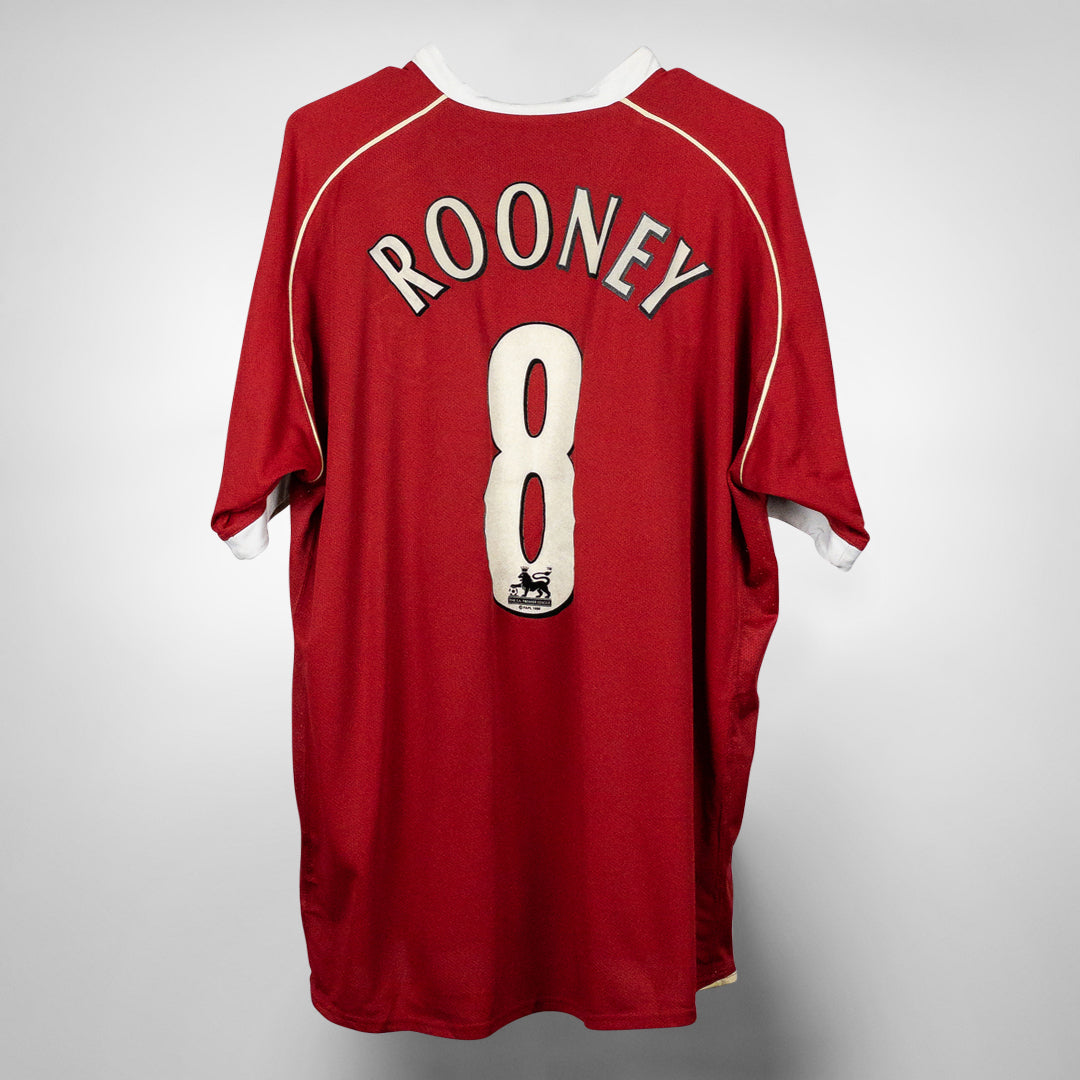 2006-2007 Manchester United Nike Home Shirt #8 Wayne Rooney