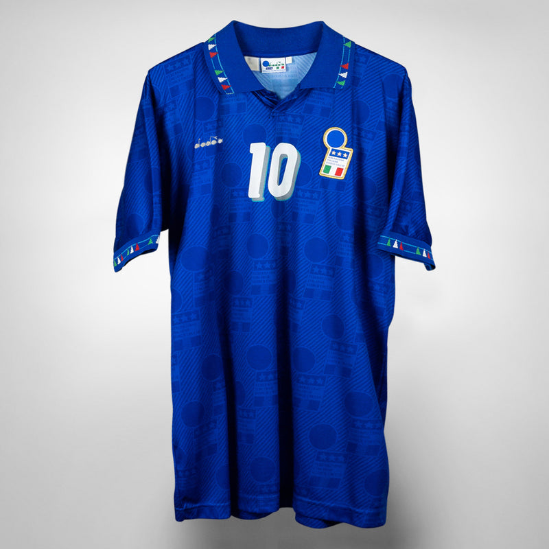 1993-1994 Italy Diadora Home Shirt #10 Roberto Baggio