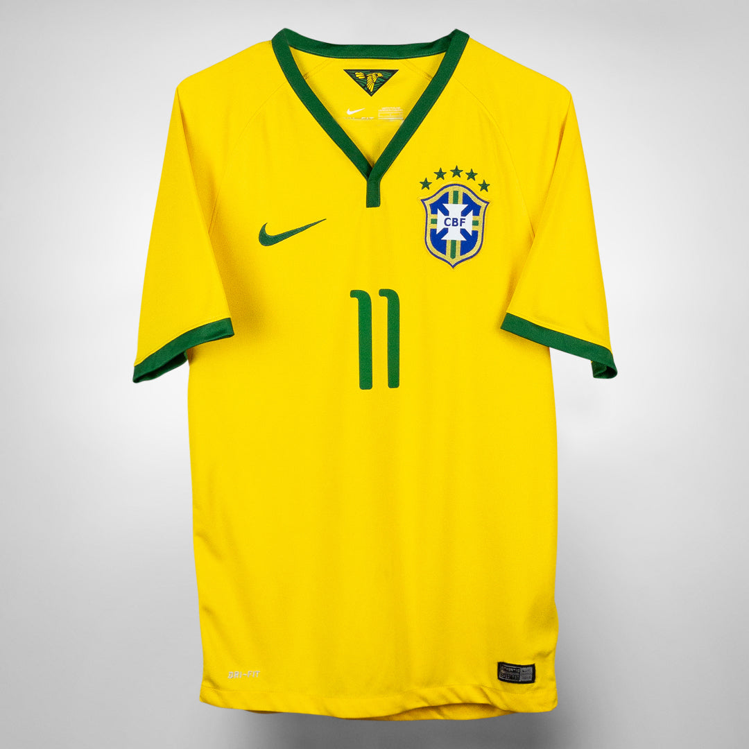 2014-2016 Brazil Nike Home Shirt #11 Oscar