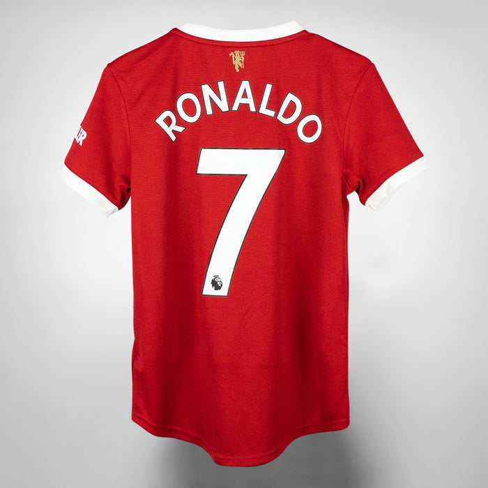 2021-2022 Manchester United Adidas Womens Home Shirt #7 Cristiano Ronaldo