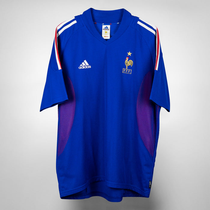 2002-2003 France Adidas Home Shirt #10 Zinedine Zidane