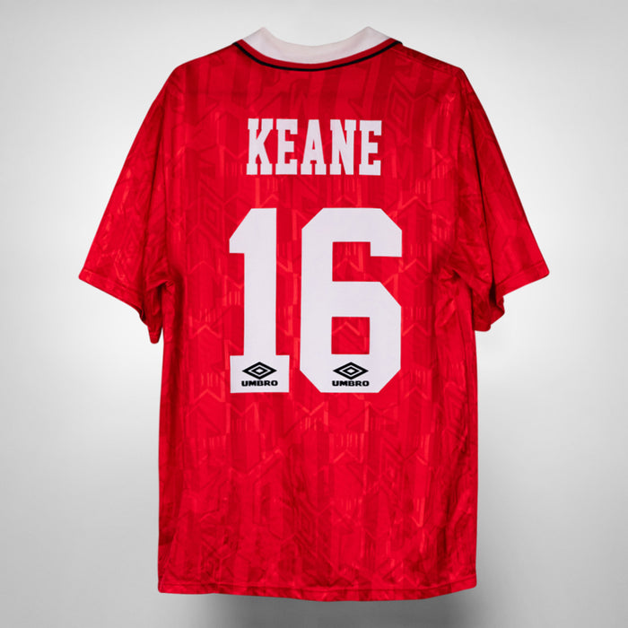 1992-1994 Manchester United Umbro Home Shirt #16 Roy Keane