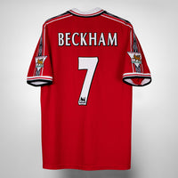 1998-1999 Manchester United Umbro Home Shirt #7 David Beckham