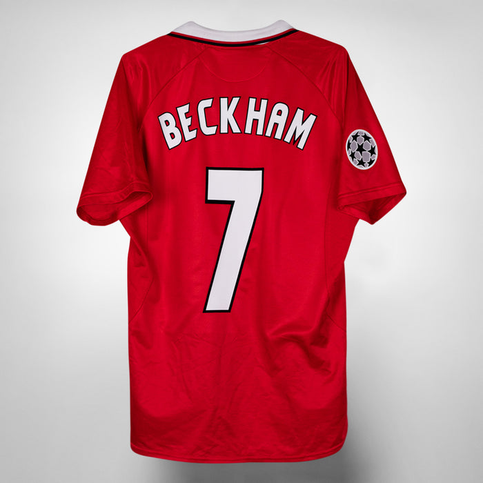 1998-1999 Manchester United Umbro European Home Shirt #7 David Beckham
