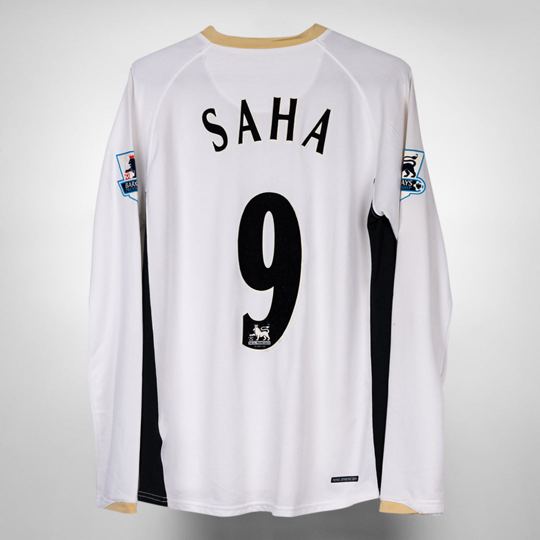 2006-2007 Manchester United Nike Long Sleeve Away Shirt #9 Saha