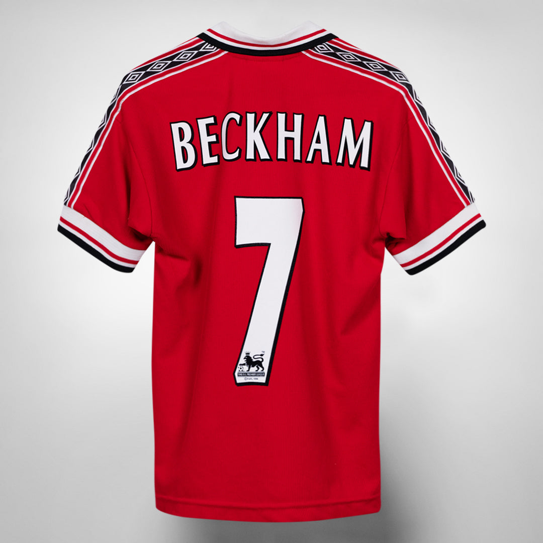1998-1999 Manchester United Umbro Home Shirt #7 David Beckham