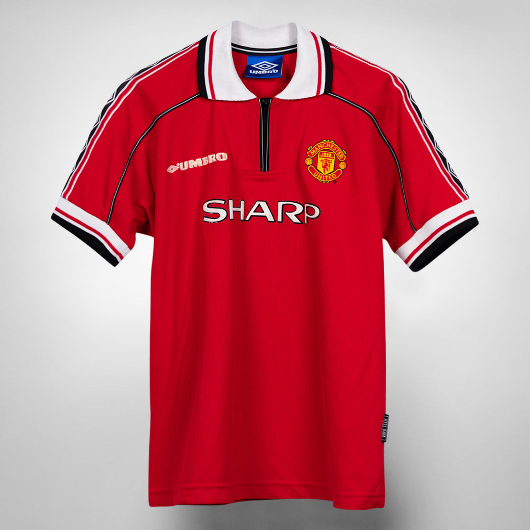 1998-1999 Manchester United Umbro Home Shirt #7 David Beckham