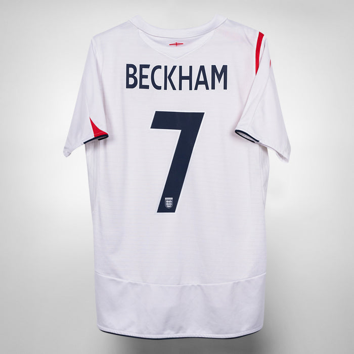 2006-2008 England Umbro Home Shirt #7 David Beckham