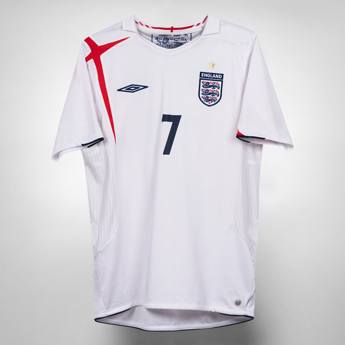 2006-2008 England Umbro Home Shirt #7 David Beckham