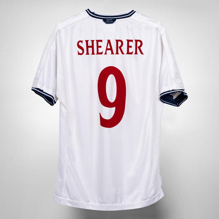 1999-2001 England Umbro Home Shirt #9 Shearer