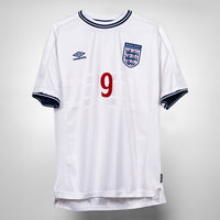 1999-2001 England Umbro Home Shirt #9 Shearer