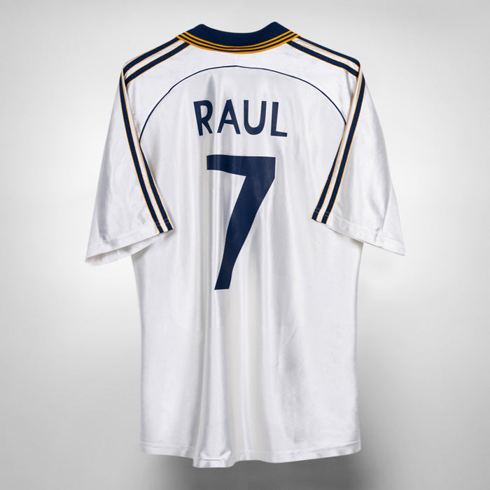 1998-2000 Real Madrid Adidas Home Shirt #7 Raul